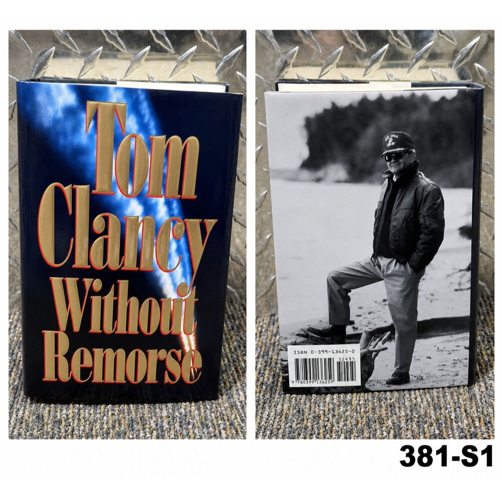Without Remorse by Tom Clancy (1993 Hardcover) John Clark Origin Story-0381-S1